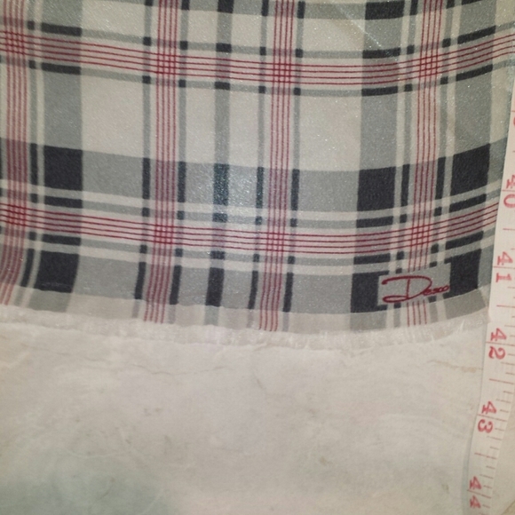 Plaid Sheer Dresco Scarf - Picture 5 of 5